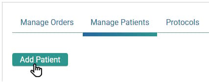 Add patient button Add patient button graphic